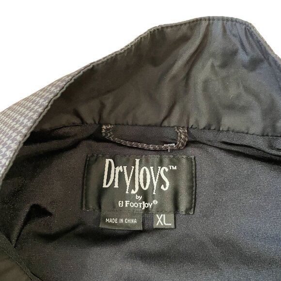 FootJoy DryJoys Golf Vest Men's Size XL Black Gray Houndstooth 2001 Scottie Logo - Picture 2 of 6